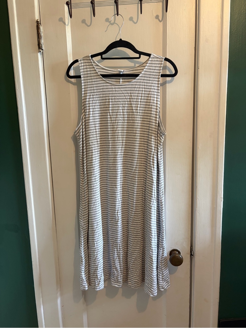 Old Navy Sleeveless Striped Mini Dress - White & Gray